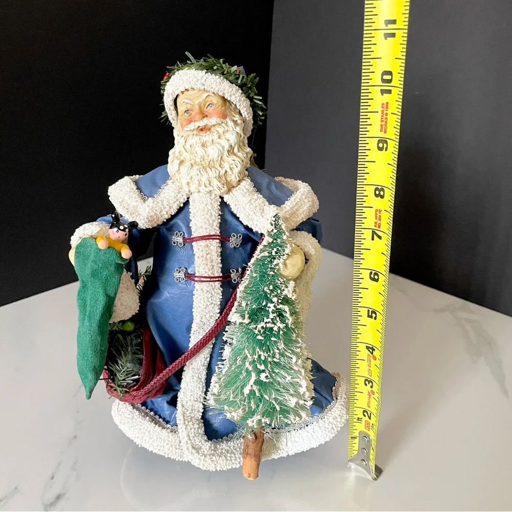 Santa in Blue Coat with Tree & Toys - Possible Dreams Clothtique